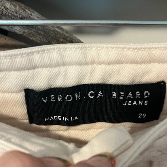 Veronica Beard Cream Jean Shorts - Picture 3 of 4